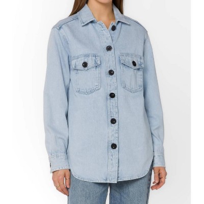 Women's Denim Shirt Jacket - Velvet Heart