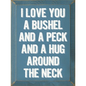 Slickblue I Love You a Bushel and a Peck Wood Sign – Rustic Wall Decor for Nursery or Home – 9"x12", Color Options - 1 of 3