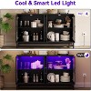 55" Modern Sideboard Buffet with Power Outlet & LED Lights - 4-Door Storage Cabinet with Adjustable Shelves - 4 of 4