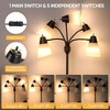 ROTTOGOON Medusa Bedside Table lamp for Bedroom, Modern Multi Head 5 Shade Lamps, for Night Stands Living Room Kids Room Office - 3 of 4