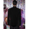 INSPIRE CHIC Men's Slim Fit One Button Shawl Lapel Wedding Tuxedo Velvet Blazer - 3 of 4