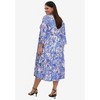 ellos Plus Size V-Neck Tiered Midi Dress - 3 of 4