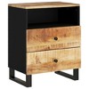 vidaXL Bedside Cabinet 19.7 in.x13 in.x24.4 in. Solid Wood Mango&Engineered Wood - 2 of 4
