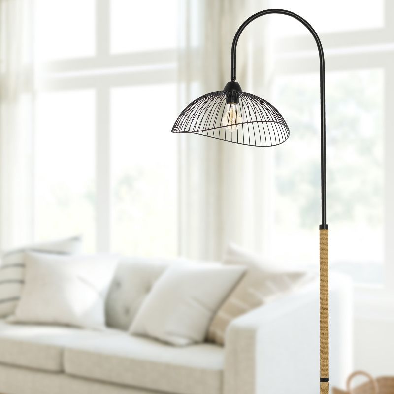 64.5&#34; Brigitte Candlestick Base Dome Shade Floor Lamp with Adjustable Head - River of Goods, 3 of 12