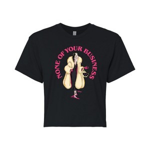Women's - Disney Villains - None Of Ur Business Cropped Graphic T-Shirt - 1 of 4