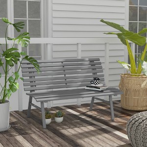 VYNXARIA Outsunny 48.5" Garden Bench - Elegant Aluminum Outdoor Seating for Two - 1 of 4