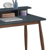 INFURNIC Desks Mid Century Modern Wood Writing Desk with Hutch and Open Pigeonholes for Storage, Grey, 43"*23.6"*34.4" - 3 of 4