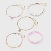 Girls' 5pk Flowers and Butterflies Necklace Set - Cat & Jack™️: Choker Style, Acrylic, Zinc Alloy - 2 of 3
