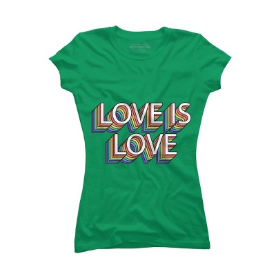Adult Design By Humans Retro Love Is Love Pride By DudleyjazT-Shirt