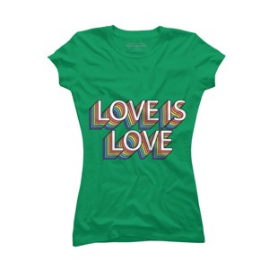 Adult Design By Humans Retro Love Is Love Pride By DudleyjazT-Shirt - 1 of 2