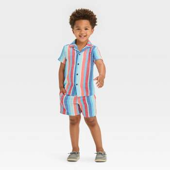 Toddler Boys' Short Sleeve Striped Gauze Set - Cat & Jack™
