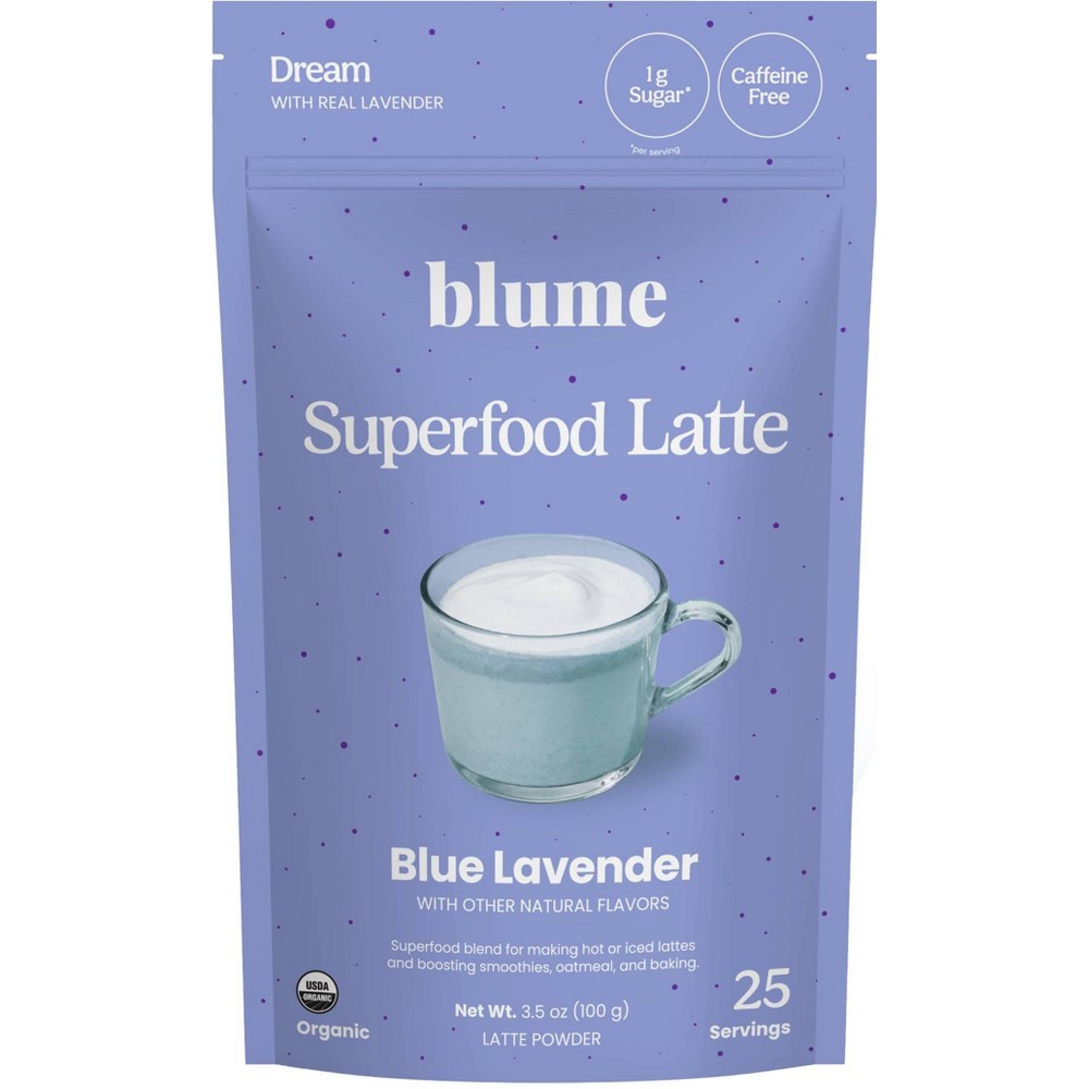 Blume Superfood Latte Powder Blue Lavender - 3.5oz