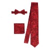 Gioberti Men's Formal 4pc Metallic Paisley Vest Necktie Bowtie and Pocket Square - 3 of 4