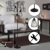Tangkula Industrial 3-Light Floor Lamp Metal Freestanding Cage Floor Lighting Lamp - 4 of 4