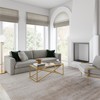 Brass and Gold Rectangular Coffee Table with Glass Top - Henn&Hart - 4 of 4