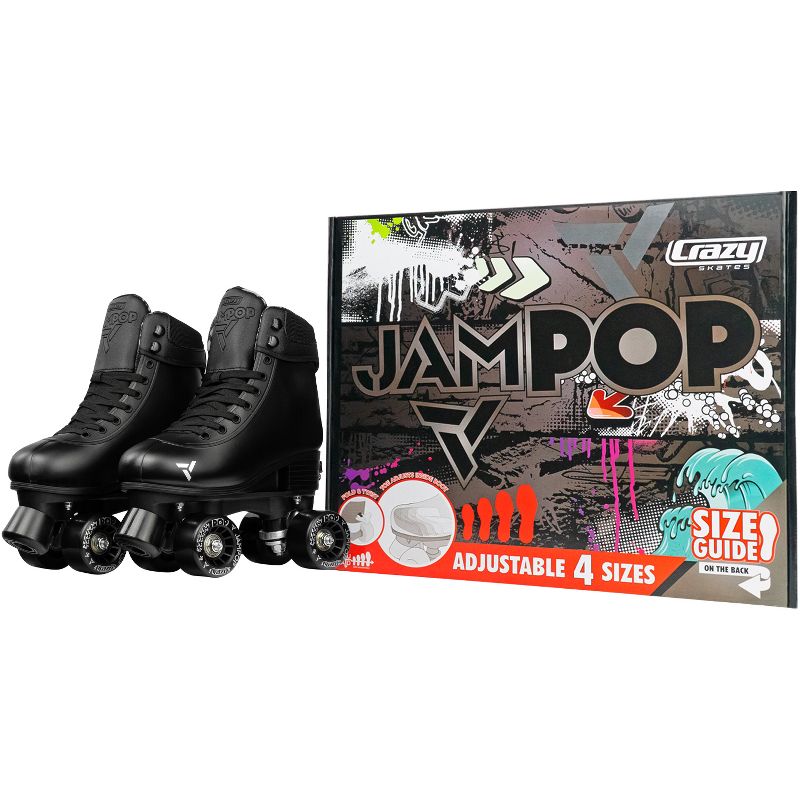 Crazy Skates Adjustable Roller Skates For Boys - Jam Pop Series - Size Adjustable To Fit 4 Sizes, 3 of 7