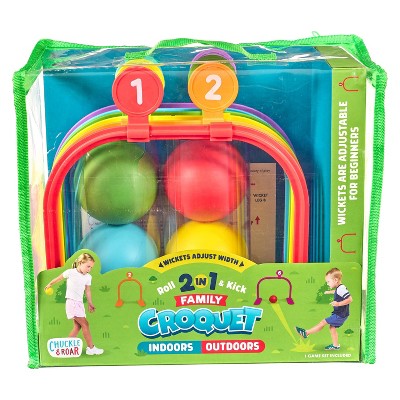 Chuckle & Roar 2 in 1 Kick and Roll Family Croquet