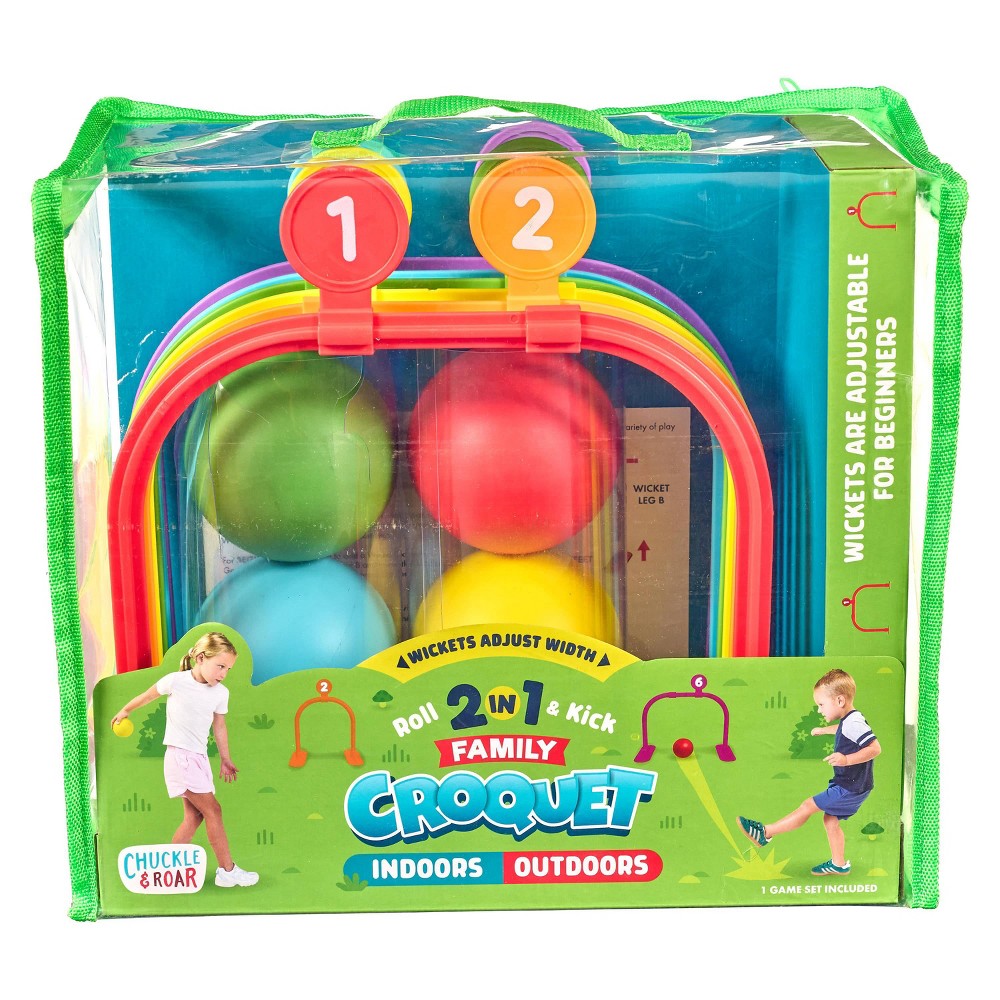 Chuckle & Roar 2 in 1 Kick and Roll Family Croquet