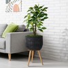 Casafield Planter Basket with Stand, Floor Planter with Wood Legs, Large Plant Pot Cover with Liner - 3 of 4