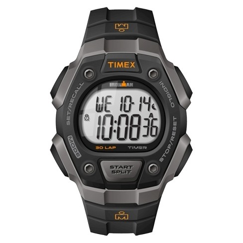 Men's Timex Ironman Classic 30 Lap Digital Watch - Black T5k821jt : Target