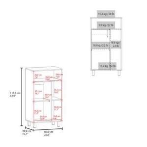LunaLulinlk White Kitchen Open Storage Cabinets - 1 of 4