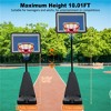 YONWAY Portable Basketball Hoop ,Adjustable Height 8.04 ft to 10.01 ft,39 inch Backboard with Rebound System with Wheels for Professional Match - 3 of 4
