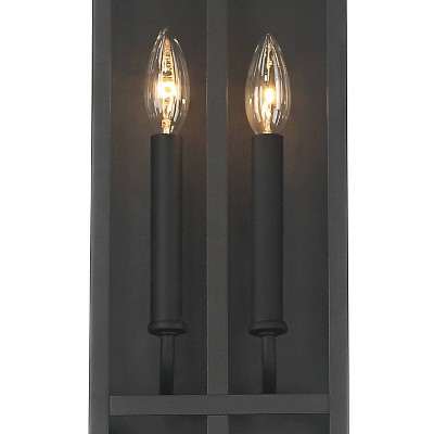 Metrix 30" Black Glass Outdoor Wall Light Fixture
