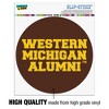 Western Michigan University Alumn Automotive Car Window Locker Circle Bumper Sticker - 3 of 4