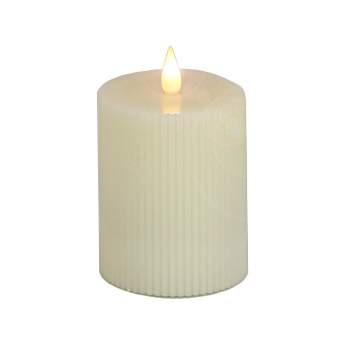 6" HGTV LED Real Motion Flameless Ivory Candle Warm White Lights - National Tree Company