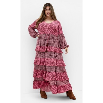 Women's Plus Size Dreamweaver Maxi Dress - rose | CITY CHIC Women's Plus Size Dreamweaver Maxi Dress - rose | CITY CHIC
