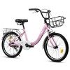 AENKYO 20-Inch Kids Bike for Boys & Girls Ages 6-12, Front Basket & Rear Rack Easy Assembly - Pink Children's Bicycle - 2 of 4