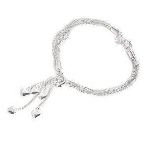 SOHI Women's Silver Heart Charm Bracelet - 1 of 3
