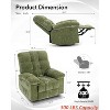 Adult Rocker Swivel Recliner Chair - Soft Fabric Overstuffed Manual Glider, Comfy Nursery Rocking Sofa Chair for Living Room - 3 of 4
