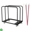 Drywall Cart Steel Panel Truck Heavy Duty Flatbed Dolly Carts with Wheels Table Trolley with 1500 Lbs Capacity - 2 of 4