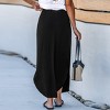Women's Chic Drawstring Maxi Skirt with Side Slit - Cupshe - 3 of 4