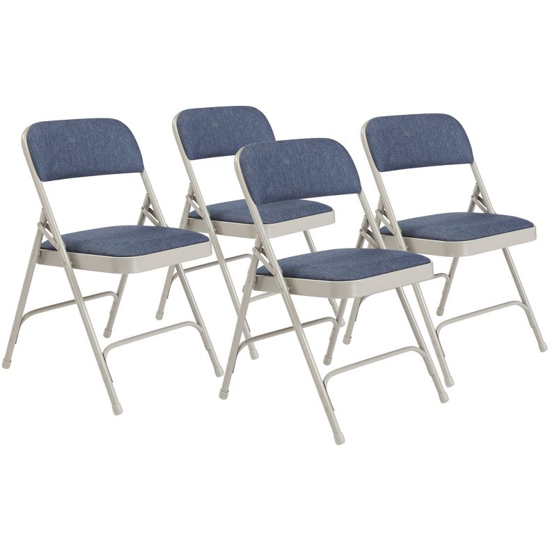 Set of 4 Deluxe Fabric Padded Folding Chairs with Frame - Hampden Furnishings, 1 of 9