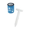 Pool Central 8.25" Blue and White Magnetic Insulated Beverage Coozie with Ground Stake - 2 of 2