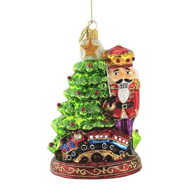 Huras 6.0" Nutcracker & Christmas Tree Ornament Train Chrstmas  -  Tree Ornaments