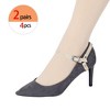 Allegra K Women's Detachable Adjustable Anti-Slip Shoe Straps Bands Belts with Buckle for Heels 2 Pairs - 4 of 4