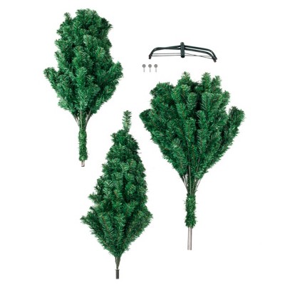 GlasFlength Artificial Trees Premium PVC Full Christmas Tree with Iron Stand Fashion Design for Holiday Decor, Green, 45"*45"*94.49"