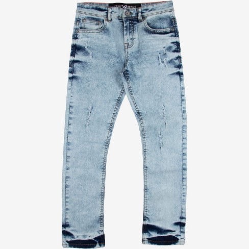 X Ray Boy s Light Washed Distressed Stretch Jeans In Lt Wash Denim