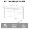 Dsvimoy Bed Metal Bunk Bed with Ladder and Storage Space for Kids Room, White, 76.5"*14.75"*6.25" - 3 of 4