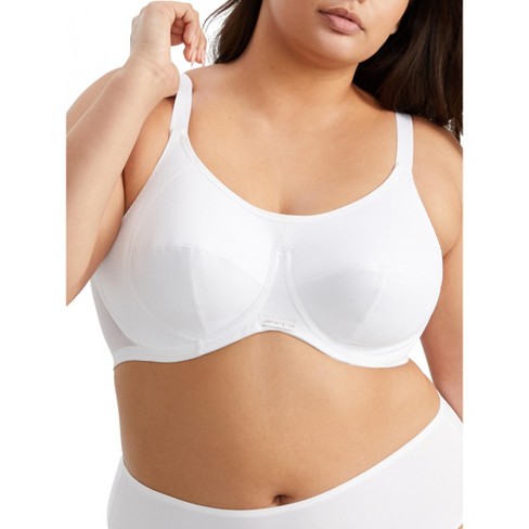 Elomi Womens Energise Underwire Sports Bra with J Hook, 46D, White