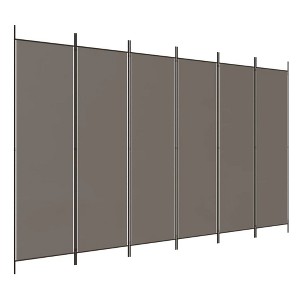 vidaXL 6-Panel Room Divider Anthracite 118.1"x78.7" Fabric - 1 of 4
