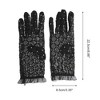 Unique Bargains Women's Argyle Sunblock Mittens Black 1 Pair - 3 of 4
