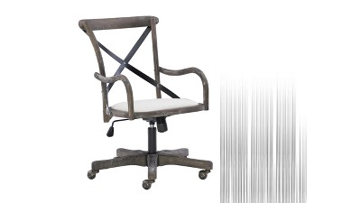 Carson Boho Cafe Style Office Chair Gray Linon Target