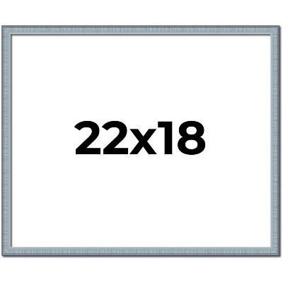 PosterPalooza | Textured Blue Picture Frame - UV Acrylic, Backing Board, Hanging Hardware Included