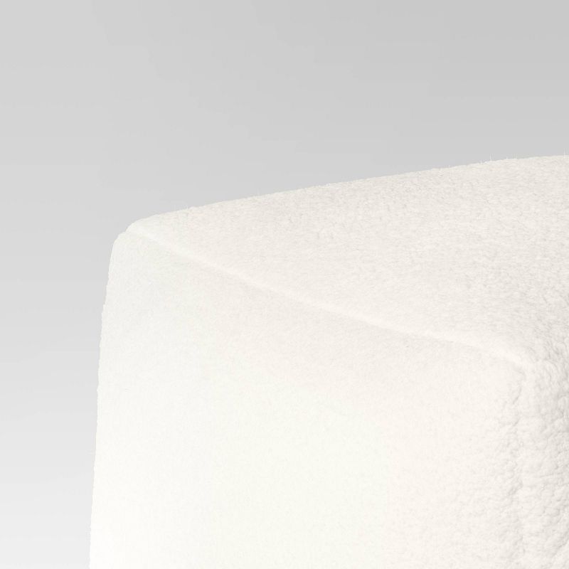 Pouf Cream Faux Shearling - Room Essentials&#8482;, 5 of 12