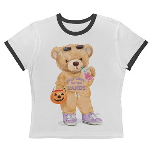 Social Collective Women Only Here Candy Short Sleeve Graphic Cotton Retro Vintage Ranger Baby Tee - 1 of 4