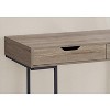 Monarch Specialties Computer Desk Home Office Laptop Storage Drawers 48InchL Work Metal Laminate Brown Black Contemporary Modern - 3 of 4